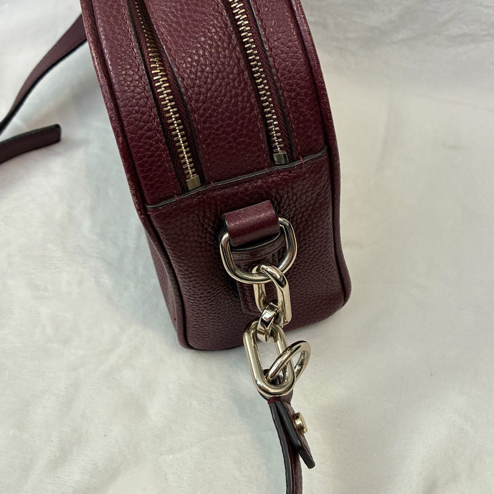 Kate Spade Mulberry Street Pyper Camera Bag Crossbody Burgundy Leather - Picture 5 of 14